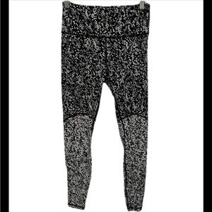Lululemon Womens Align 28 Yoga Legging Size 8 FLY Collab Polka Dot Floral Black